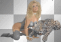 Sexy Blonde & Her Leopard  **db**