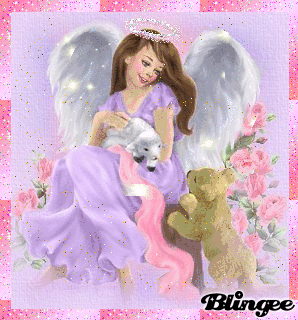 ANGEL WITH PUPPIES Picture #53662955 | Blingee.com