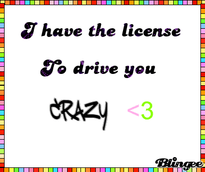 I Have License To Drive You Crazy Animated Picture Codes And Downloads 61918910 200309415 Blingee Com Funny drivers, including dogs, cats and children, drive a car. blingee com