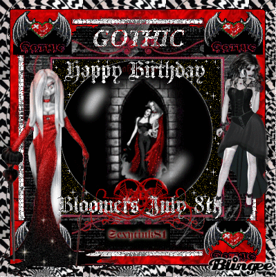 Gothic+Happy+Birthday This "gothic happy birthday" picture was created using the Blingee ...