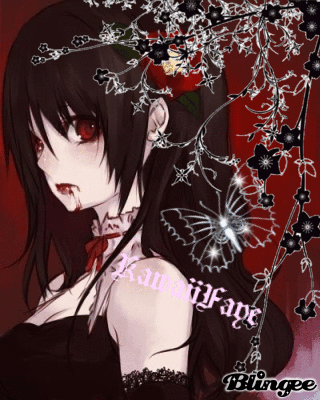 Black Vampire Anime Girl Picture 66579635 Blingee Com