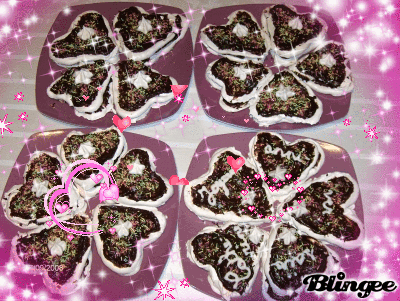 Minis coeurs de meringue au chocolat