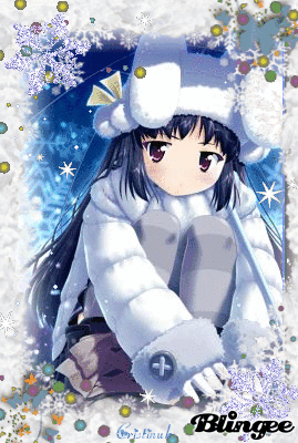 Winter Anime Girl P So Sweet Animated Picture Codes And Downloads