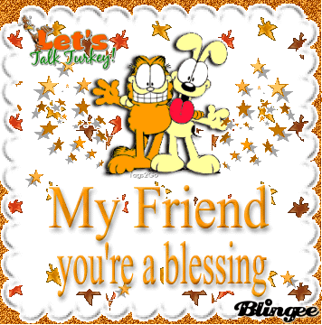 GARFIELD THANKSGIVING BLESSING Picture #76121918 | Blingee.com