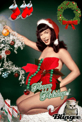 happy holidays betty page picture 79240004 blingee com betty page christmas