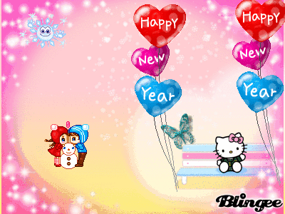 carte bonne annee hello kitty