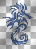 Blue Tattoo Seahorse Blue Tattoo Seahorse