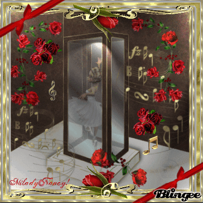 MUSICAL BOX ! BALLERINE D'OR ET DE ROSE!