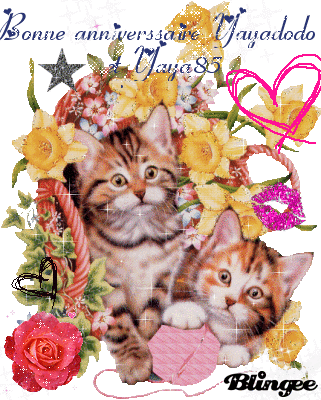 bonne anniverssaire YAYADODO ET YAYA85 DE DELFINA