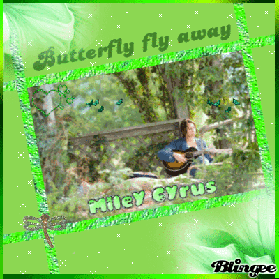 Miley Cyrus Butterfly on This Miley Cyrus Butterfly Fly Away Picture Was Created Using The