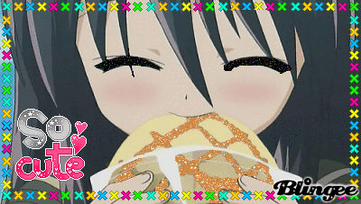 Cute Anime Girl Eating Filled Bread Picture 92641797 Blingee Com