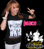 Does anyone know y miley does the peace sign so much????