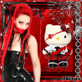 Hello Kitty happy Birthday Tiffany ~ Cyber Goth Style
