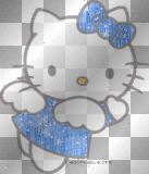 Hello kitty angel blue glitter