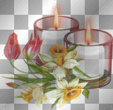 candles and flowers