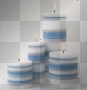 velas white and blue