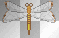  SPRING  SUMMER BUTTERFLY ANIMATED GOLD WHITE