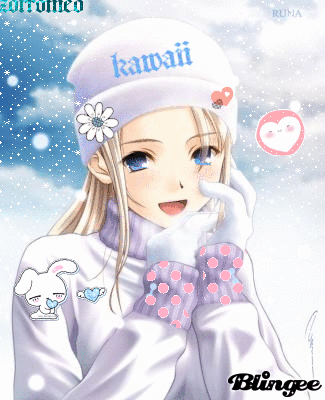 Anime Girl Winter Animated Picture Codes And Downloads 96897932