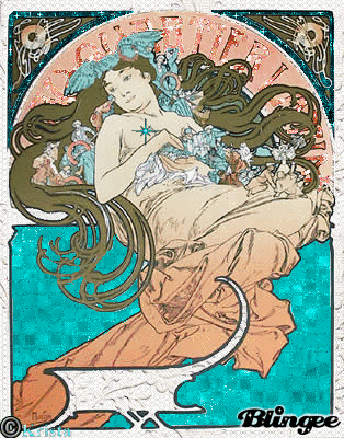 Mucha In Teal