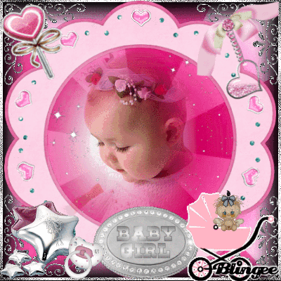  Baby Girl on This  Baby Girl Pink  Picture Was Created Using The Blingee Free