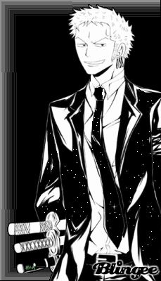 zoro black and white Picture #101804151 | Blingee.com