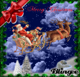 santa with deer