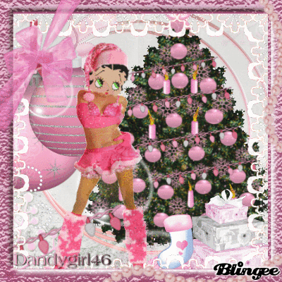 Betty Boop&hellip;Pretty in Pink Christmas Picture #103836676 | Blingee.com