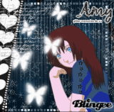 Amy Matashi in blue