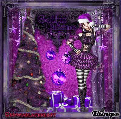 Purple Gothic Merry Christmas Picture #104269549 | Blingee.com