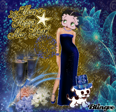 happy new year! betty in blue Picture #104643316 | Blingee.com