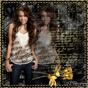 MiCy in black and gold for BiggestAshleyTisdaleFan<33