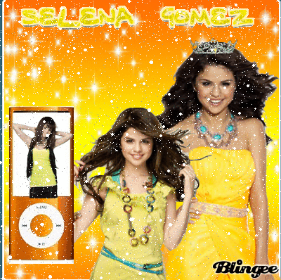 selena gialla glitter