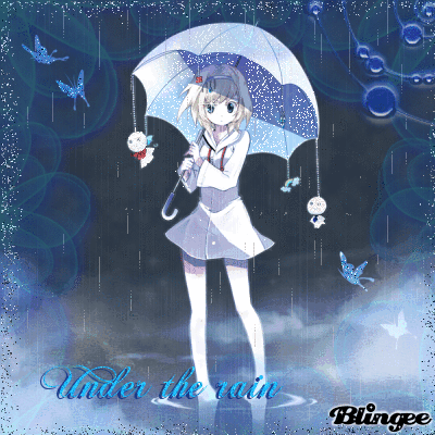 Anime Under The Rain Picture 107174938 Blingee Com