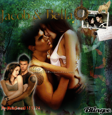 gif de jacob e bella se beijando