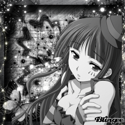 mio akiyama black and white Picture #110286629 | Blingee.com