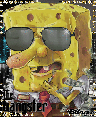 Gangster Spongebob (1500) Animated Picture Codes and Downloads #110391101,616943850 | Blingee.com