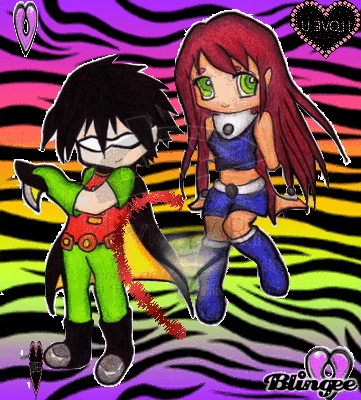 fanfiction starfire et robin kiss