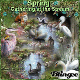 Spring: Gathering at the Stream - by Maddi 