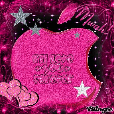Pink, glitter apple Picture #112227865 | Blingee.com