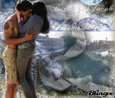 gif de jacob e bella se beijando