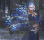 angel blue glitter