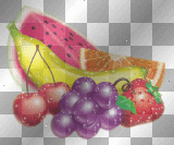 deco fruit cerise fraise banane -c