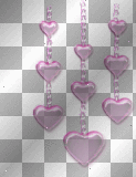 heart deco transparent pink scrap [1ֆ]