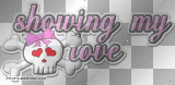 ♥showing my love! lil skull bow.²u
