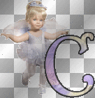 glitter fairy letter c