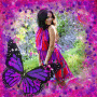 Vanessa..beautiful with purple and red dress <3