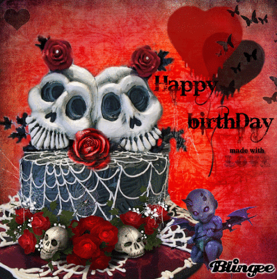 Gothic+Happy+Birthday gothic birthday for you Adina. Picture #113877967 | Blingee.com