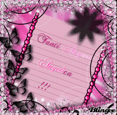 Tanti Auguri Angelica Black White Pink By La Magica Fatina Picture 115098603 Blingee Com