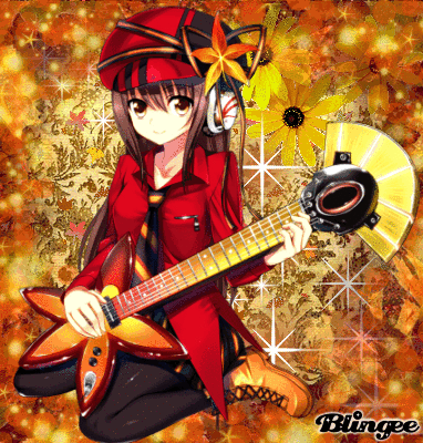 Anime Girl Fall Music Picture 116454363 Blingee Com
