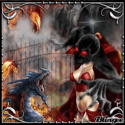 a FIREY WRAITH OF A DEMON POCESSION